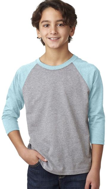 Next Level Youth CVC 3/4-Sleeve Raglan